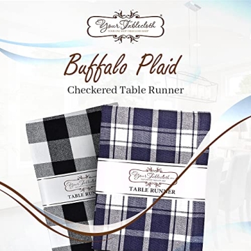Yourtablecloth Checkered Table Runner for All Occasions