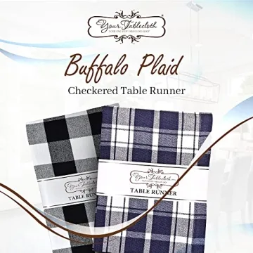 Yourtablecloth Checkered Table Runner for All Occasions