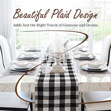 Yourtablecloth Checkered Table Runner for All Occasions