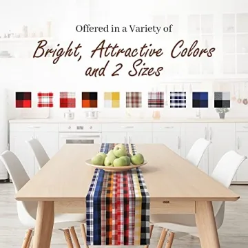 Yourtablecloth Checkered Table Runner for All Occasions