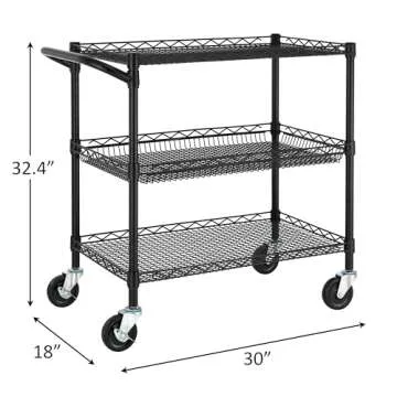 Finnhomy Heavy Duty Utility Cart on Wheels For All Occasions