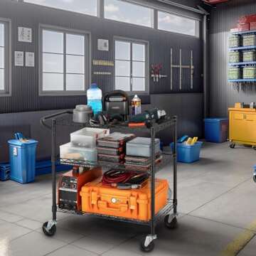 Finnhomy Heavy Duty Utility Cart on Wheels For All Occasions