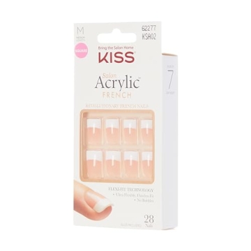 KISS Salon Acrylic French Nail Kit Sugar Rush Long-Lasting