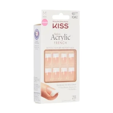 KISS Salon Acrylic French Nail Kit Sugar Rush Long-Lasting