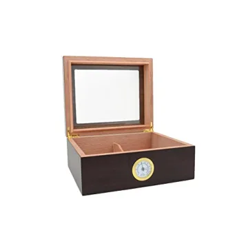 Maypes Desktop Humidor with Hygrometer for Cigar Lovers