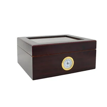 Maypes Desktop Humidor with Hygrometer for Cigar Lovers