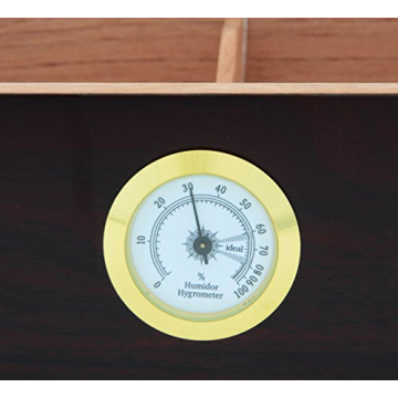Maypes Desktop Humidor with Hygrometer for Cigar Lovers