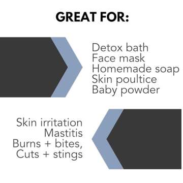 Pure Body Naturals Bentonite Clay Powder for DIY Detox Body & Face Mask, Pure Indian Healing Clay for Deep Pore Cleansing and Armpit Detox for Women, (8.0 oz)