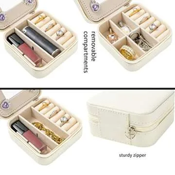 Stylish and Compact KElofoN Travel Jewelry Organizer