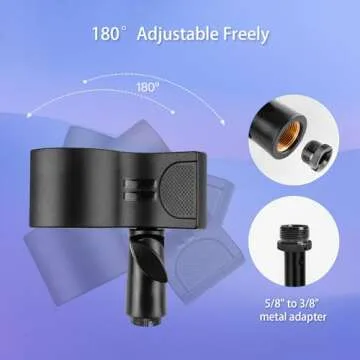 BILIONE Large Microphone Clip for Stand - 2 Pack