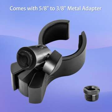 BILIONE Large Microphone Clip for Stand - 2 Pack