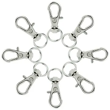 50 pcs Swivel Clasps Lanyard Snap Hook - Durable Metal Clips