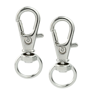 50 pcs Swivel Clasps Lanyard Snap Hook - Durable Metal Clips