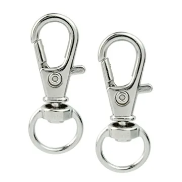 50 pcs Swivel Clasps Lanyard Snap Hook - Durable Metal Clips