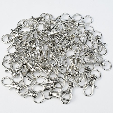 50 pcs Swivel Clasps Lanyard Snap Hook - Durable Metal Clips