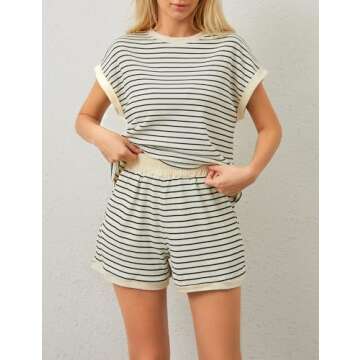 Burtell Women Summer 2 Piece Lounge Sets for Casual Elegance