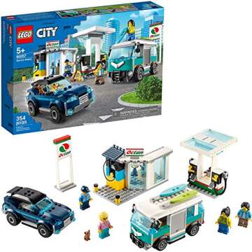 LEGO City Service Station 60257 Pretend Play Toy, Building Sets for Kids, New 2020 (354 Pieces)