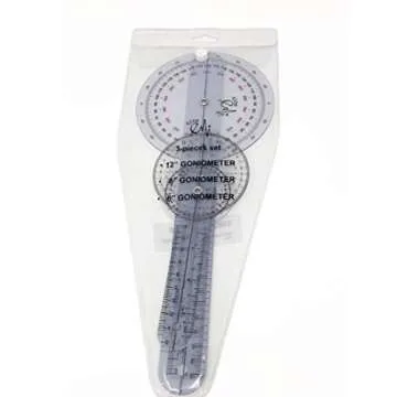 EMI Goniometer 3 Piece Set 12", 8", 6" with Carrying Case