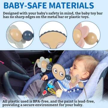 VIKOS Toy Bar for Baby Bouncer - Safe Interactive Play