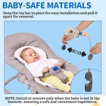 VIKOS Toy Bar for Baby Bouncer - Safe Interactive Play