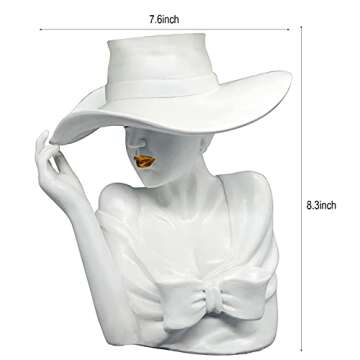 Flower Vase, Decorative Ceramic Flower Vase, Creative Elegant Woman Arrangement Flower Vase, Art Vase for Home Office Wedding and Events Decor