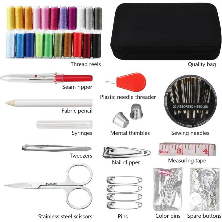 JUNING 130 pcs Sewing Kit - Essential Supplies