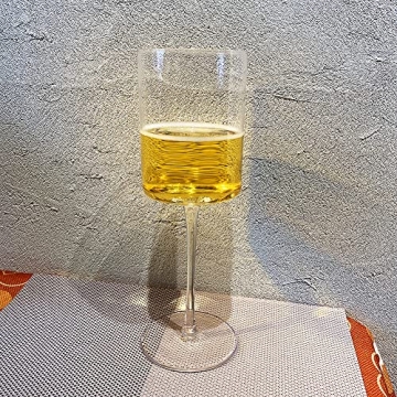 Elegant Lead-Free Square Wine Glasses set of 4