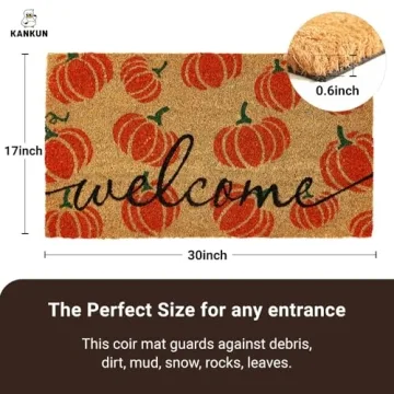 KANKUN Halloween Coco Coir Door Mat - Durable & Stylish