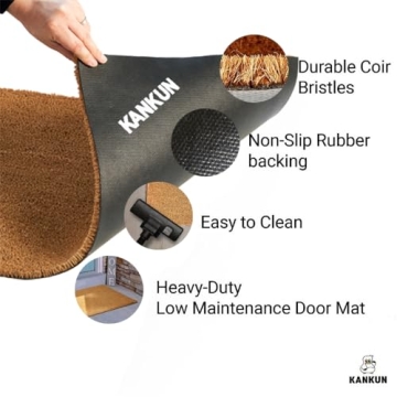 KANKUN Halloween Coco Coir Door Mat - Durable & Stylish