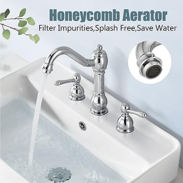 Aolemi Widespread Bathroom Sink Faucet Polish Chrome