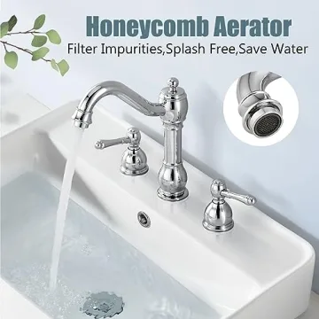 Aolemi Widespread Bathroom Sink Faucet Polish Chrome