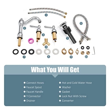 Aolemi Widespread Bathroom Sink Faucet Polish Chrome