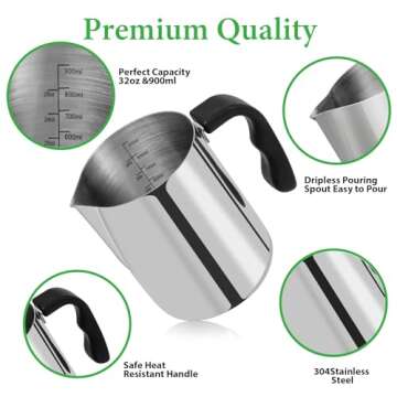 SAEUYVB Candle Making Kit with Wax Melter, Candle Wax for Candle Making - DIY Candle Making Supplies, Including 2lbs Soy Wax Flakes, Melting Pot, Electric Stove,Candle Kit for Adults, Beginnner