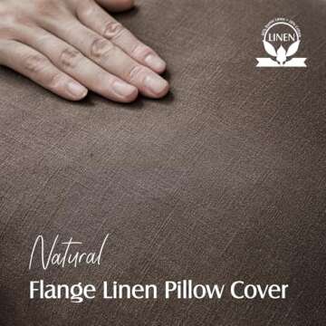 Foindtower Pack of 2, Decorative Linen Soild Throw Pillow Covers Soft Accent Cushion Case Boho Farmh...