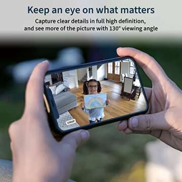 Arlo Essential Indoor Camera - 1080p Video with Privacy Shield, Plug-in, Night Vision, 2-Way Audio, Siren, Direct to WiFi No Hub Needed, Surveillance Security, White - VMC2040