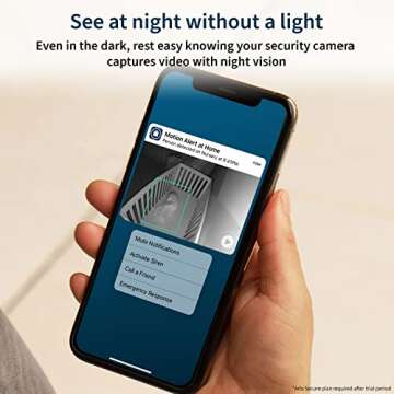 Arlo Essential Indoor Camera - 1080p Video with Privacy Shield, Plug-in, Night Vision, 2-Way Audio, Siren, Direct to WiFi No Hub Needed, Surveillance Security, White - VMC2040