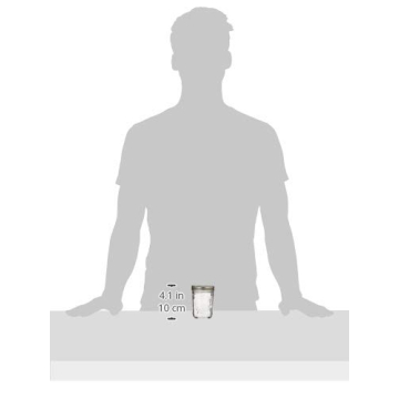 Ball Half Pint (8 oz.) Regular Mouth Glass Mason Jars w/ Cap - Set of 12 AEP