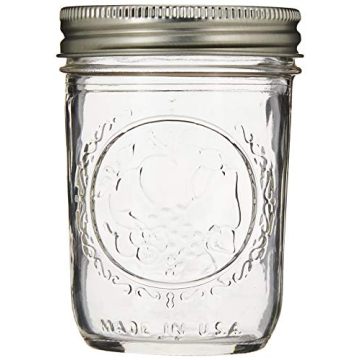 Ball Half Pint (8 oz.) Regular Mouth Glass Mason Jars w/ Cap - Set of 12 AEP