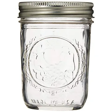 Ball Half Pint (8 oz.) Regular Mouth Glass Mason Jars w/ Cap - Set of 12 AEP