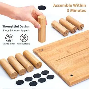 ROCDEER Dual Monitor Stand Riser with Drawer for Desk Laptop Desk Shelf with Adjustable Length and Angle, Bamboo Computer Stand Riser for 2 or 3 Monitors Screen Laptop PC TV -Natural