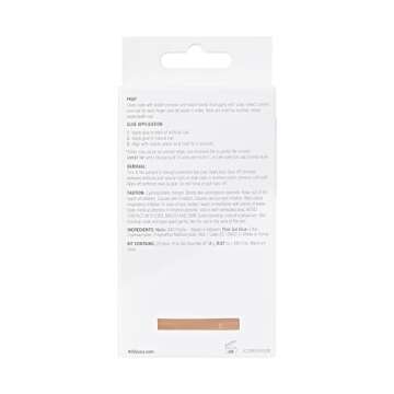 KISS Classy Nails, Press-On Nails, Nail glue included, 'The BOSS', Silver, Medium Size, Coffin Shape, Includes 28 Nails, 2g Glue, 1 Manicure Stick, 1 Mini file