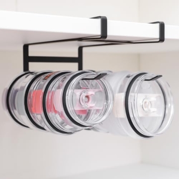 Thxbag Tumbler and Cup Lid Organizer for Cabinet Storage, Holds Lids Inside Compatible with Yeti,Sta...