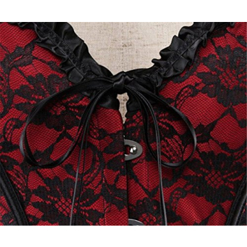 Stylish Red Floral Overbust Corset for Everyone