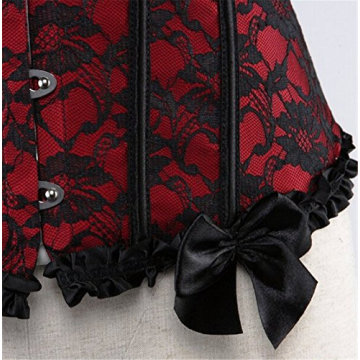 Stylish Red Floral Overbust Corset for Everyone
