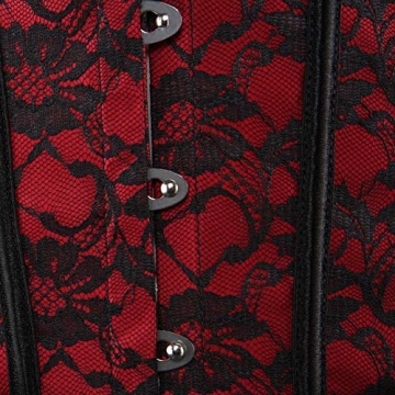 Stylish Red Floral Overbust Corset for Everyone