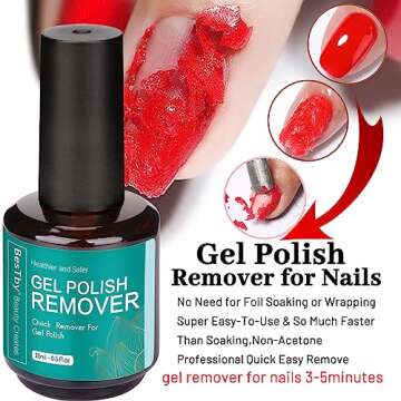 BesTby Gel Nail Polish Remover, Gel Polish Remover 2 to 5 Minutes, Gel Remover for Nails Quick Remov...