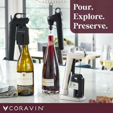 Coravin Timeless Six Plus Wine Preservation System - By-the-Glass Wine Saver - With 3 Pure Argon Gas...