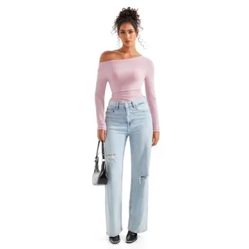 SUUKSESS Women Stylish Off Shoulder Long Sleeve Tops