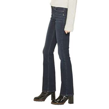 Silver Jeans Co. Women's Suki Mid Rise Slim Bootcut Jeans Legacy, Classic Dark Wash, 29W X 33L