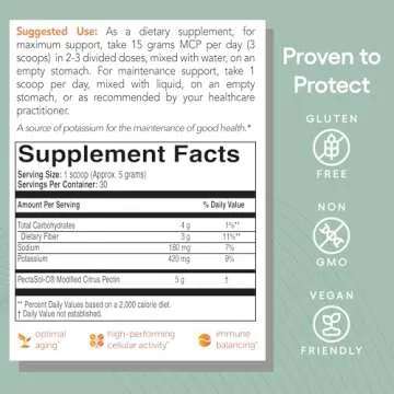 PectaSol Modified Citrus Pectin – 150g Powder – Total-Body Health Supplement to Support The Heart, Immune System, Inflammation Response & Healthy Aging + Maintain Healthy Galectin-3 Levels
